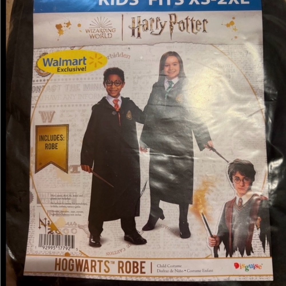 Disguise Harry Potter Hogwarts Robe Costume for Kids - Black